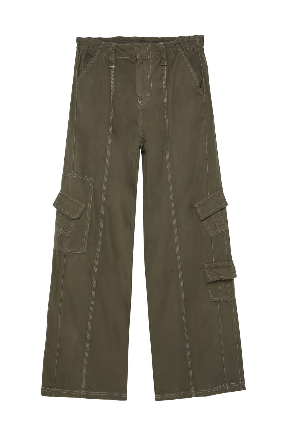 Mini Pocket Detailed Cargo Pants Khaki