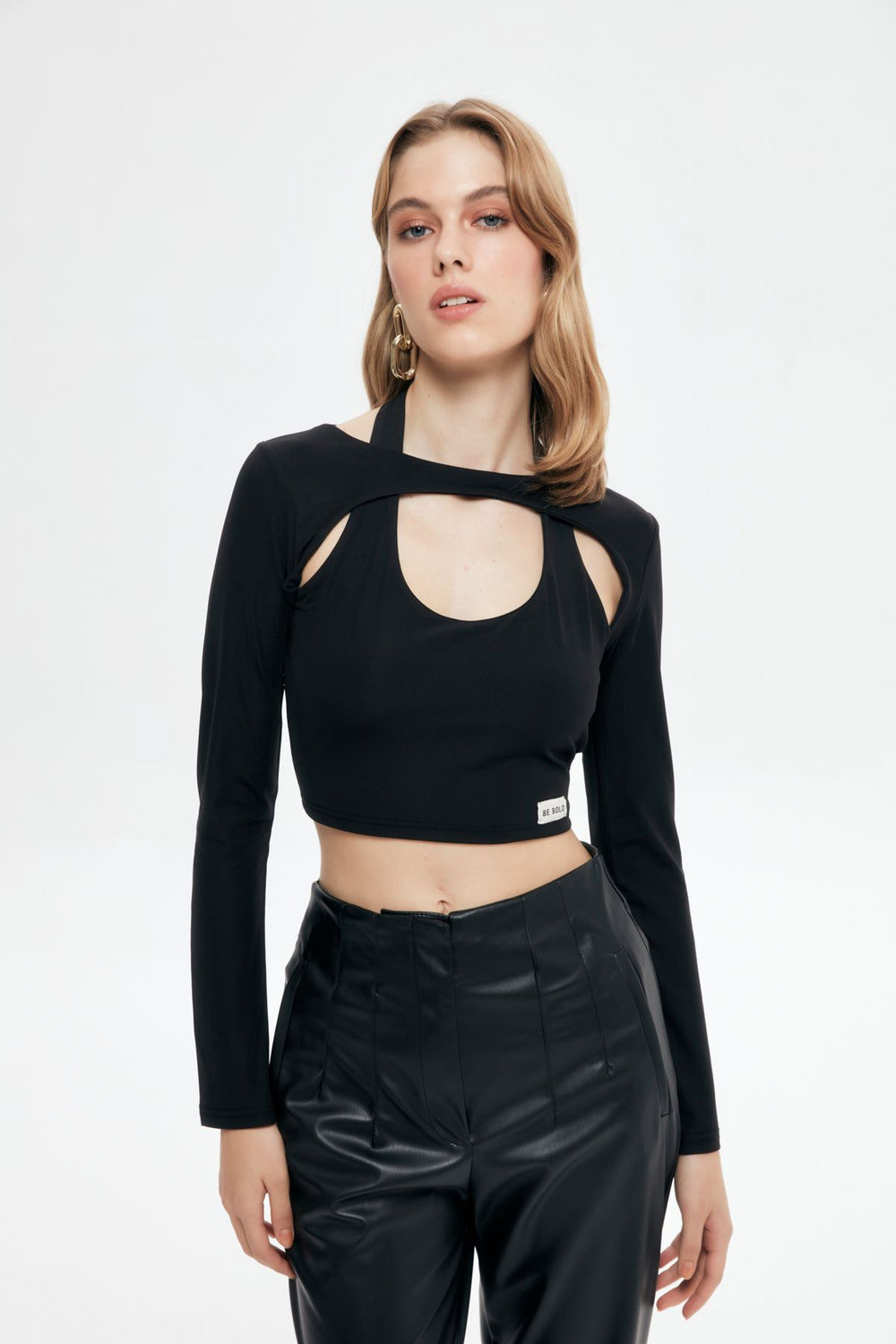 Collar Detailed Blouse Black