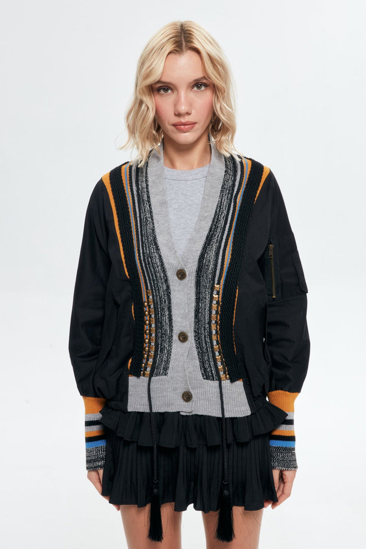 Match Detaylı Mevsimlik Ceket Siyah