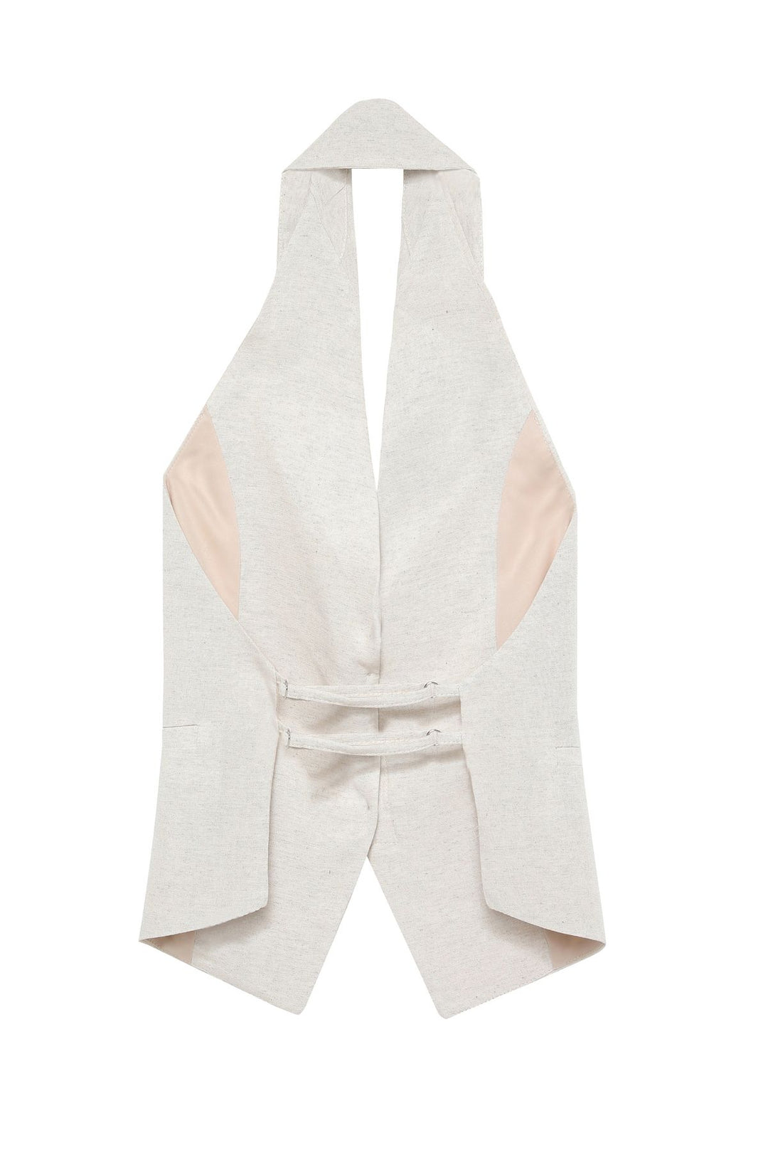 Backless Linen Vest Natural