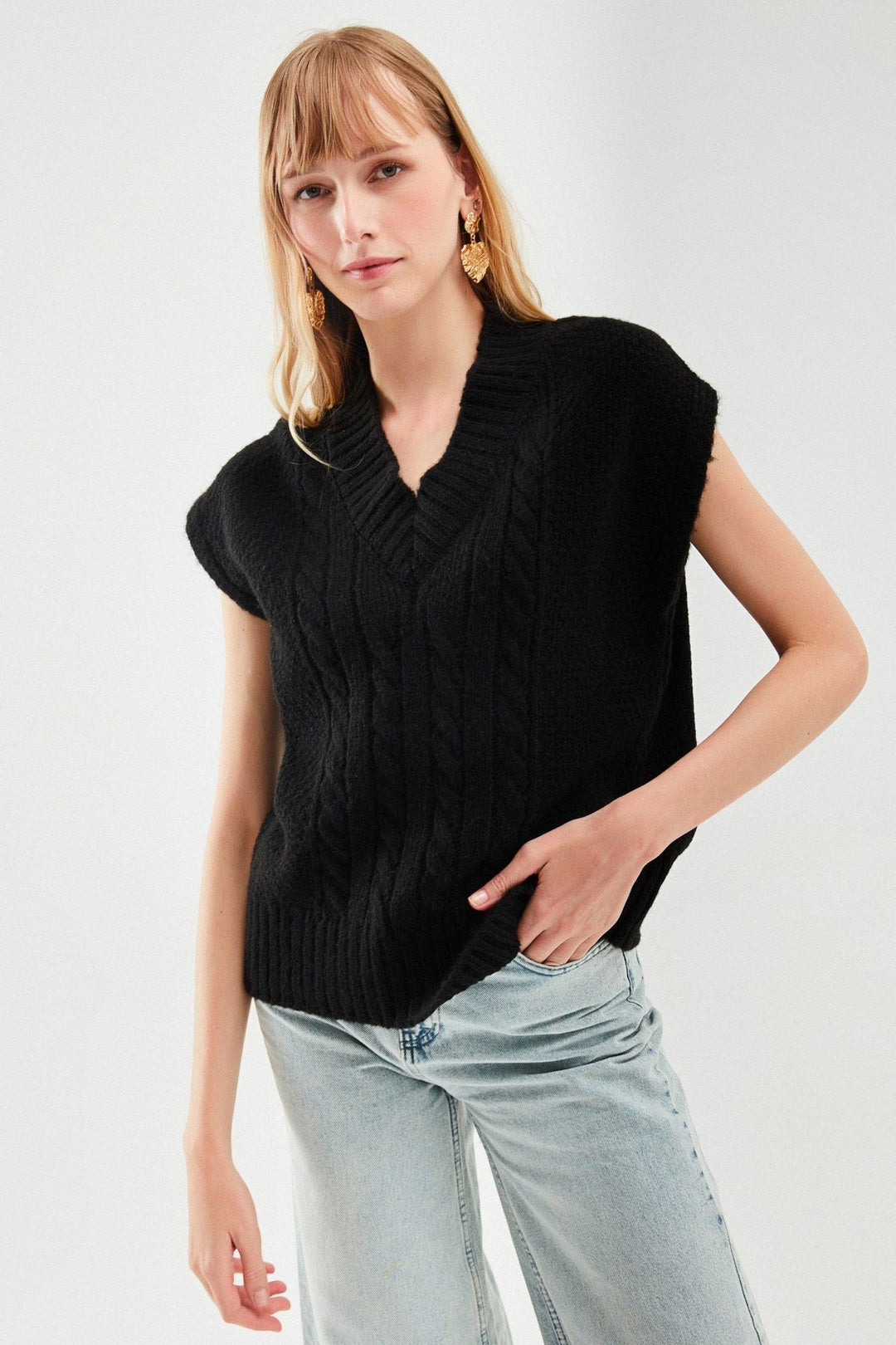 Süveter Kazak Siyah