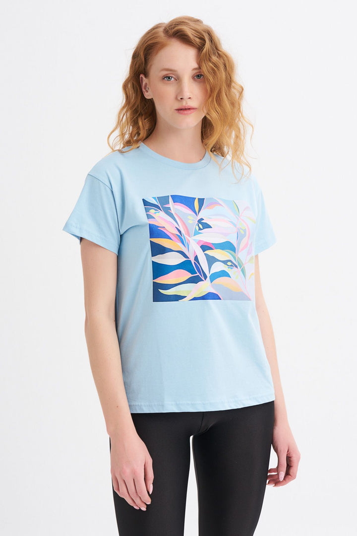 Baskılı Tişört Bebe Mavi