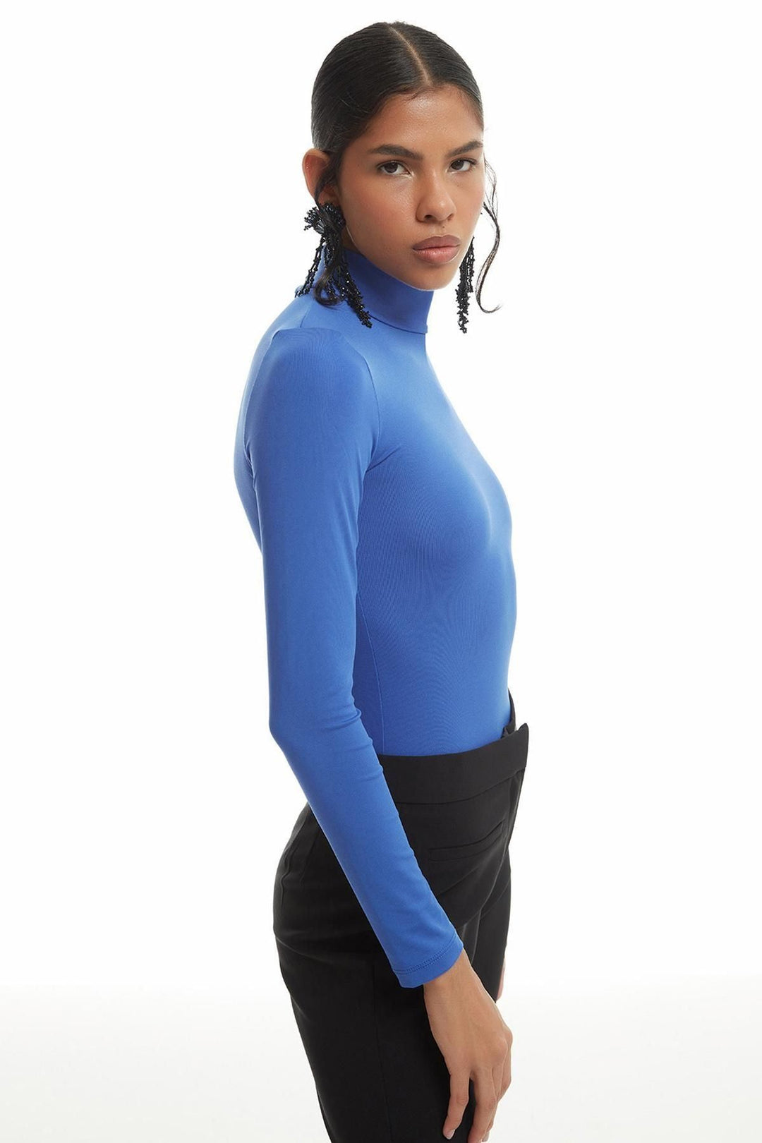 Turtleneck Bodysuit Dark Blue