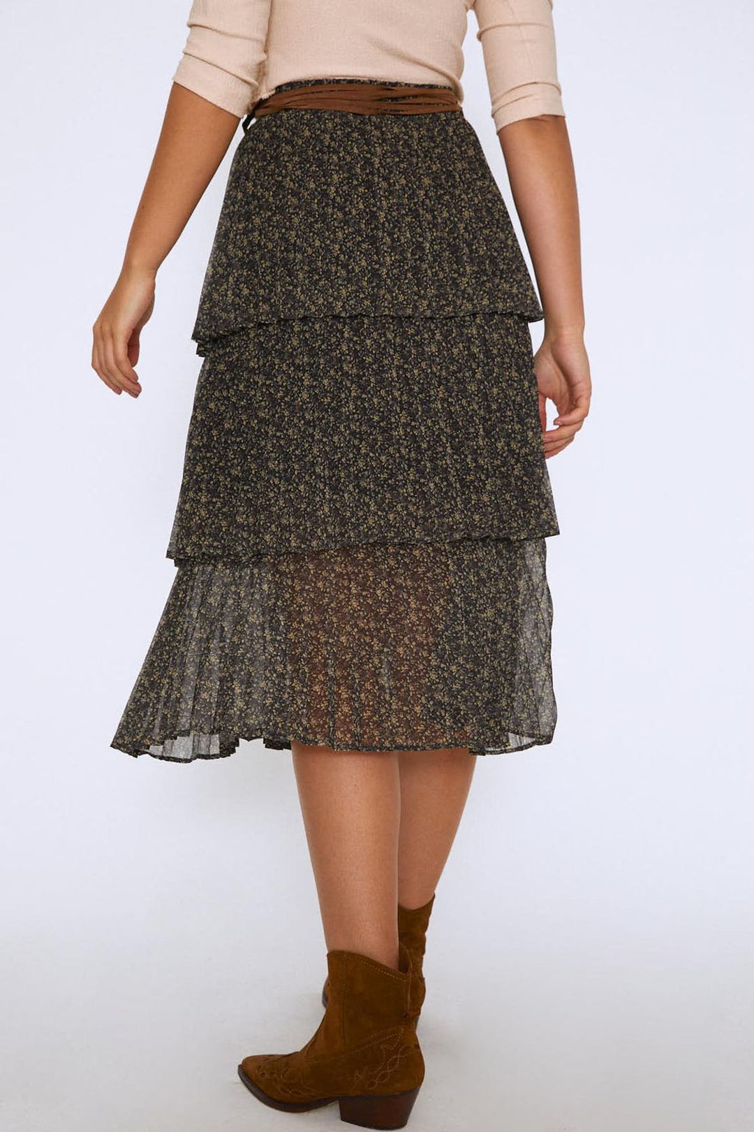 Beli Kemerli Katkat Etek Haki