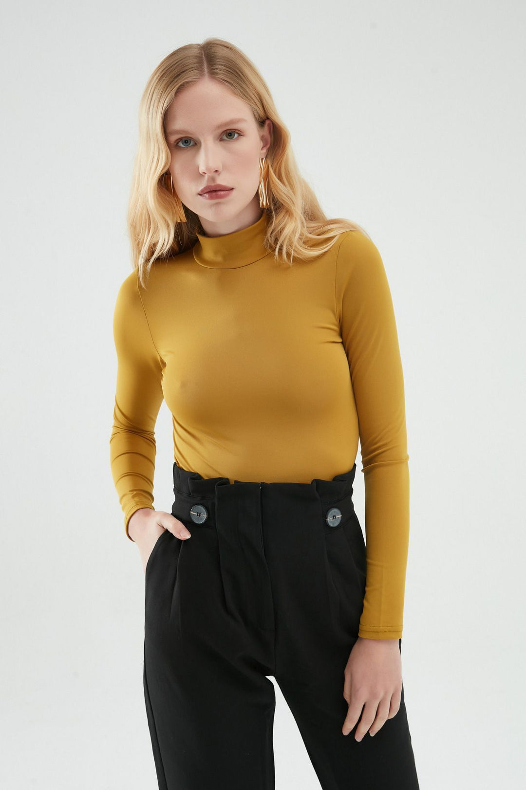 Turtleneck Bodysuit Olive