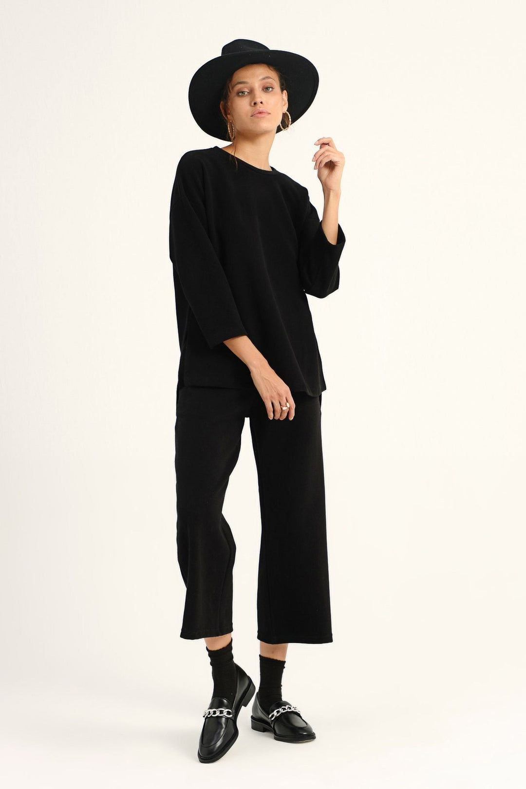 Basic Long Sweatshirt Black