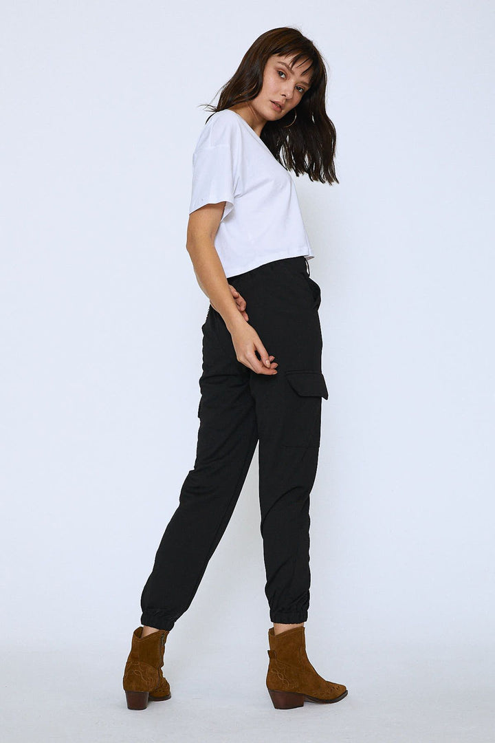 Zincirli Jogger Pantolon Siyah