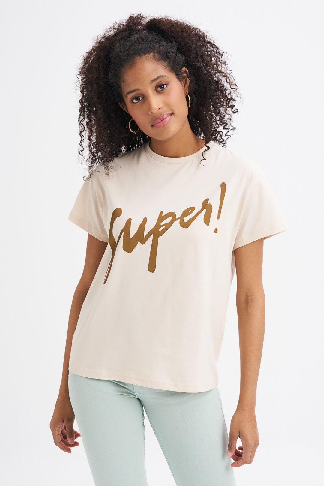 Printed T-Shirt Camel