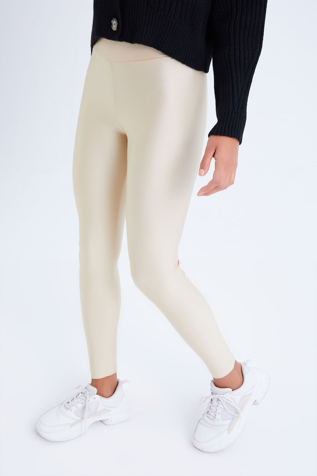 Shiny Disco Tights Stone