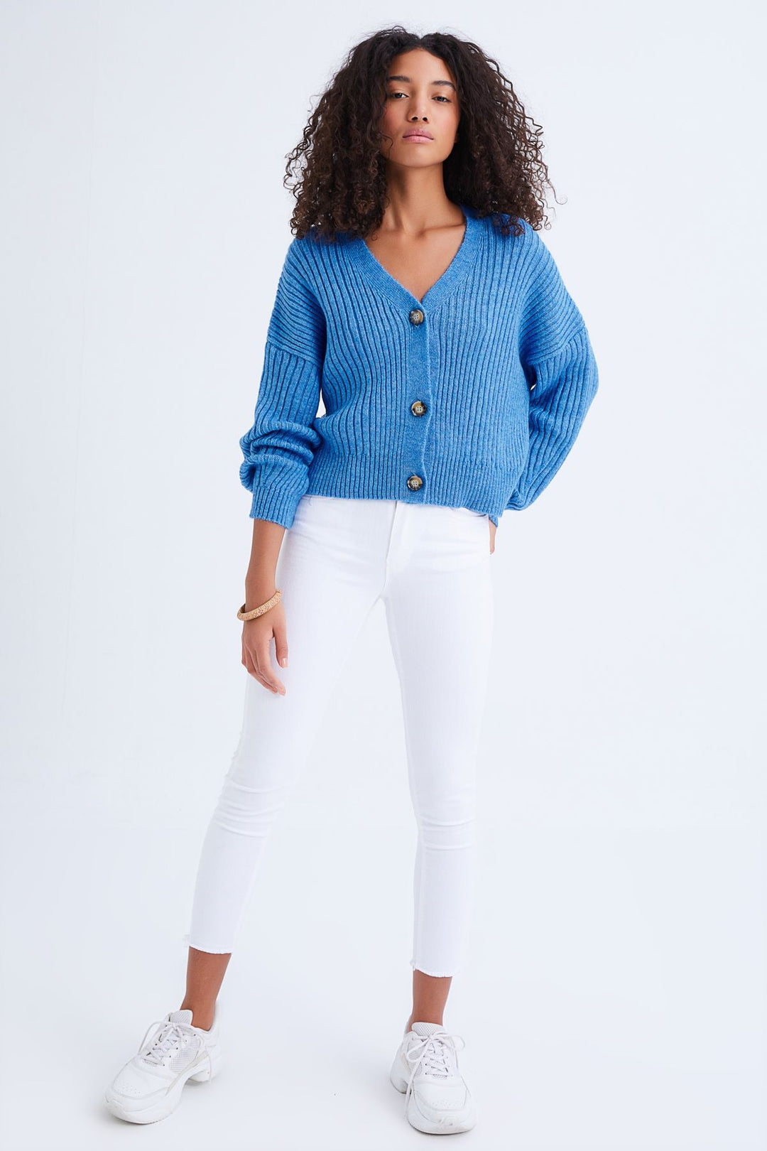 Buttoned Cardigan Blue