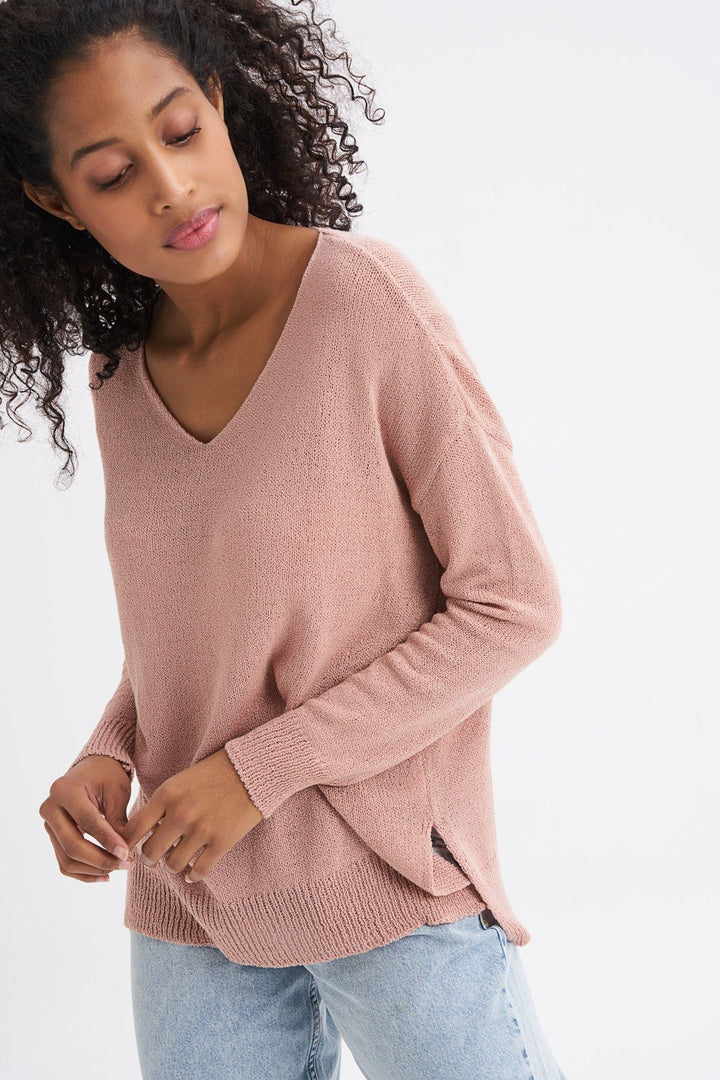 V Neck Knitwear Powder
