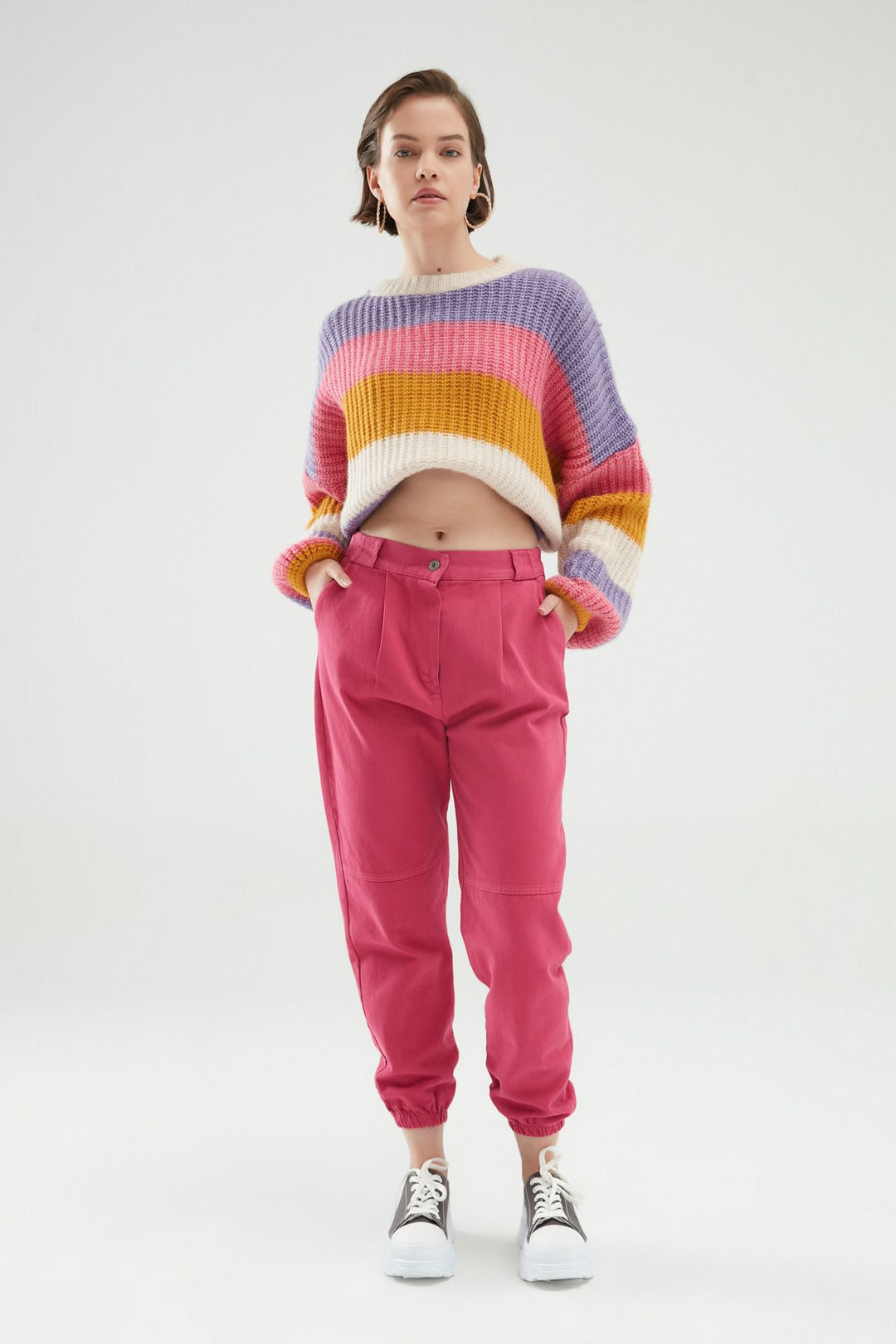 Gabardine Jogger Pants Orchid