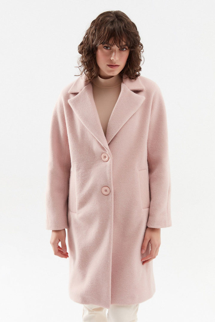 Buttoned Cachet Coat Powder