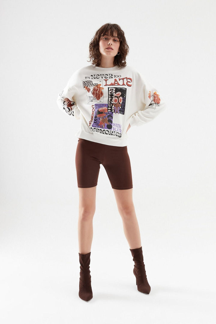 Printed Sweatshirt White