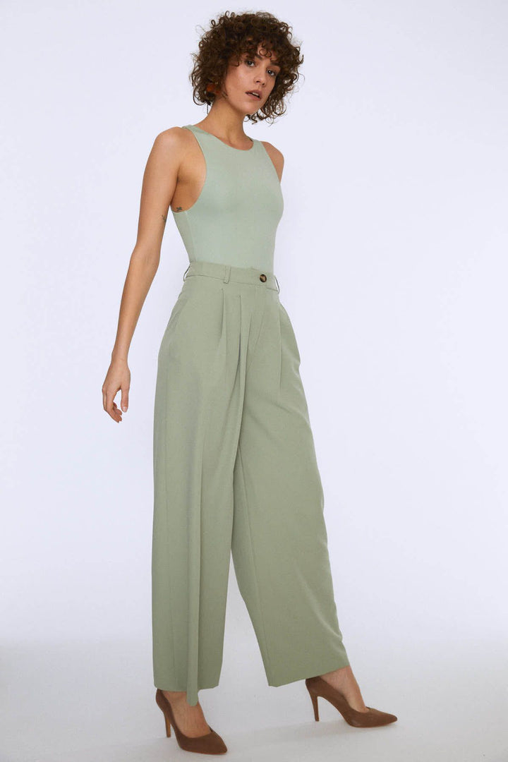 Halter Yaka Bodysuit Mint