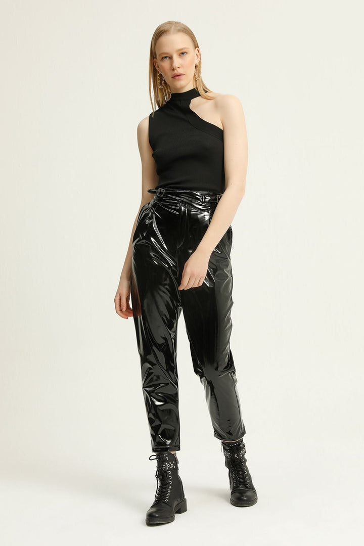 One Shoulder Knitwear Black