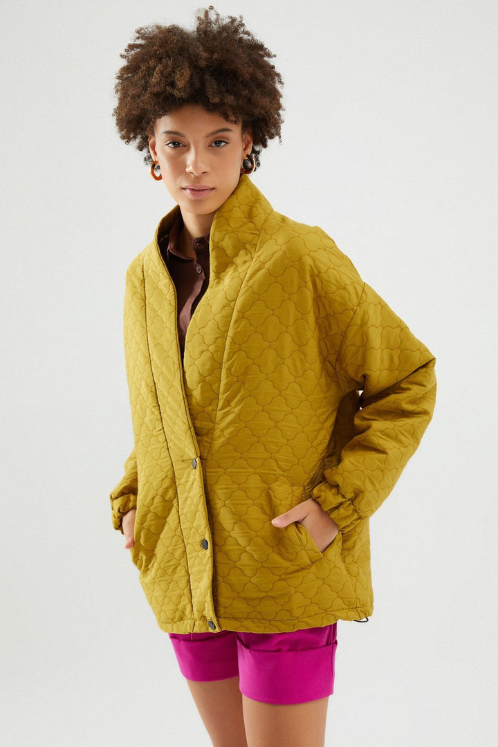 Kapitone Ceket Olive