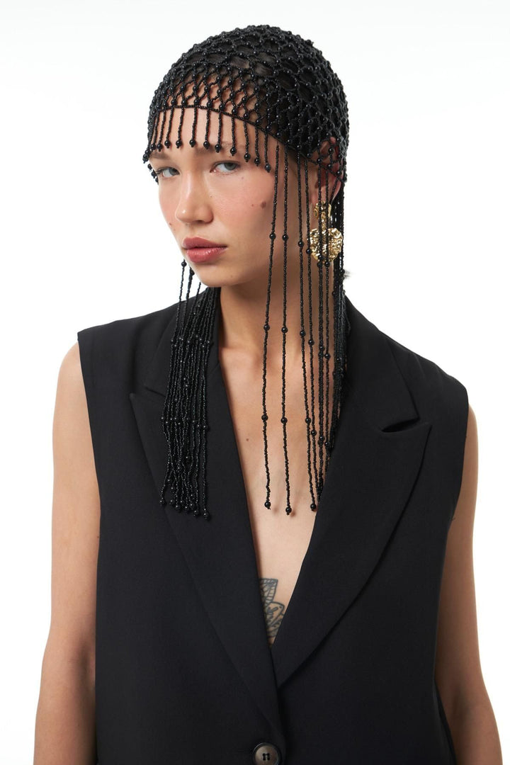 Double Breasted Vest Jacket Black