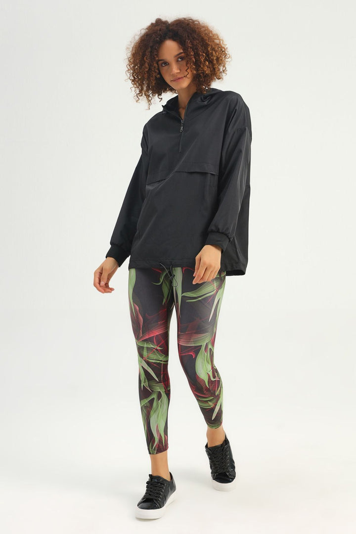 Hooded Pocket Raincoat Black