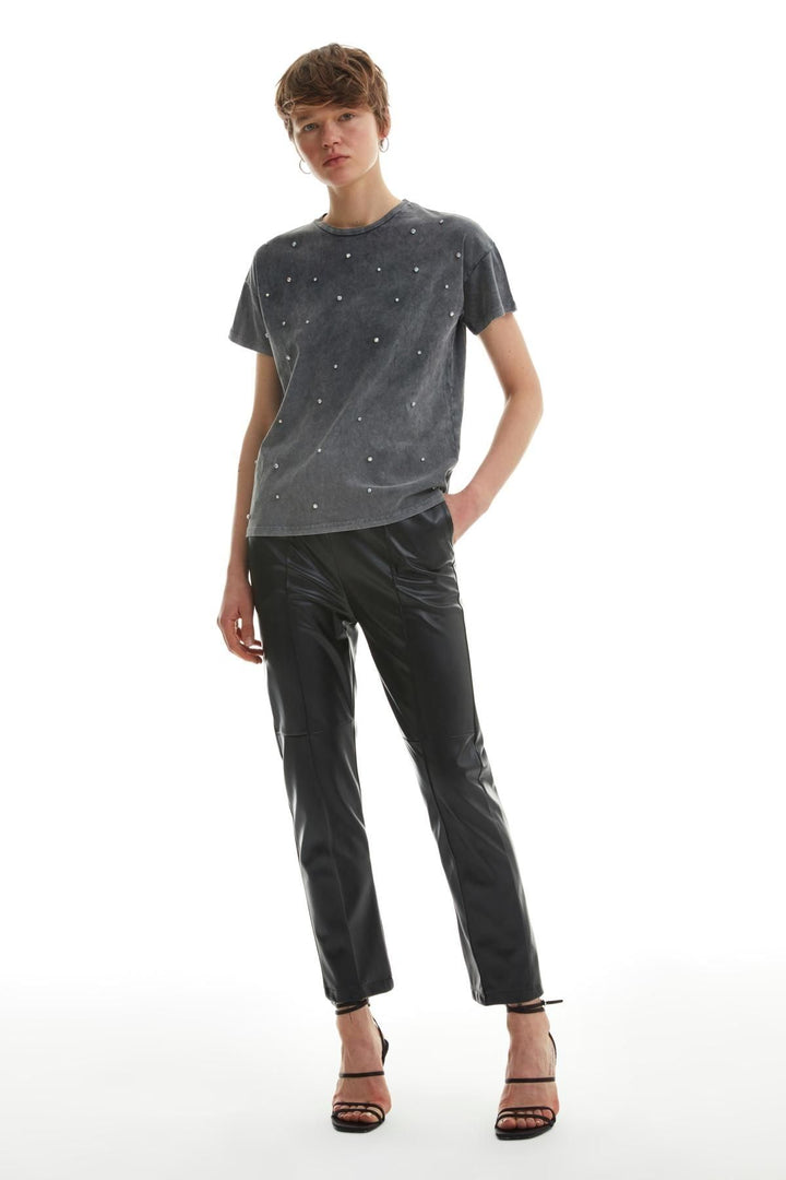 Stone Detailed T-Shirt Anthracite