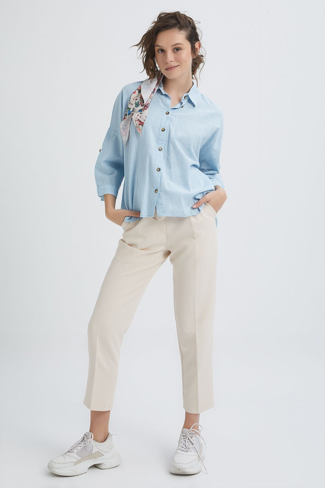 Truvakar Kol Gömlek Bebe Mavi