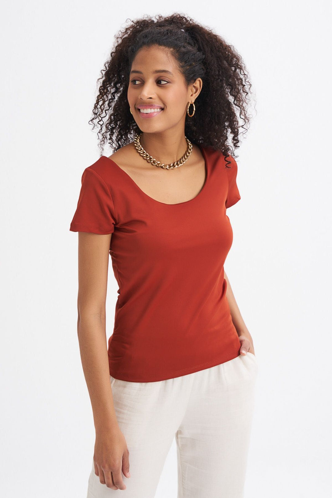 Short Sleeve Basic Blouse Tile