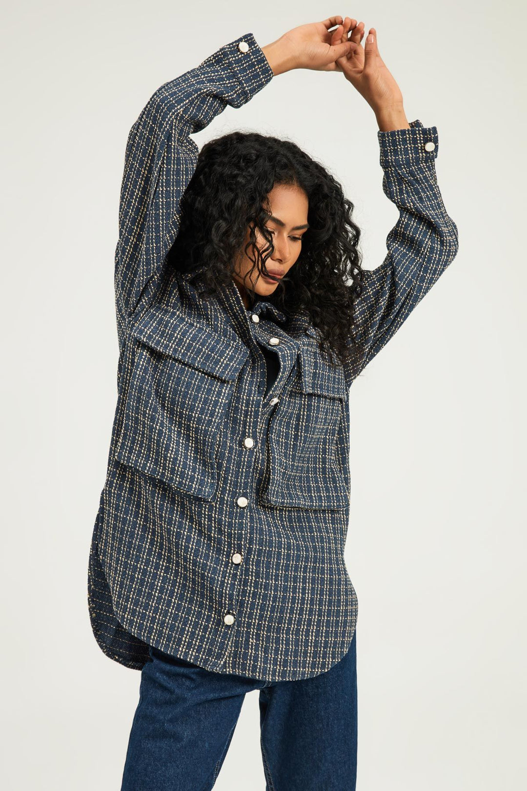 Striped Pocket Shirt Indigo