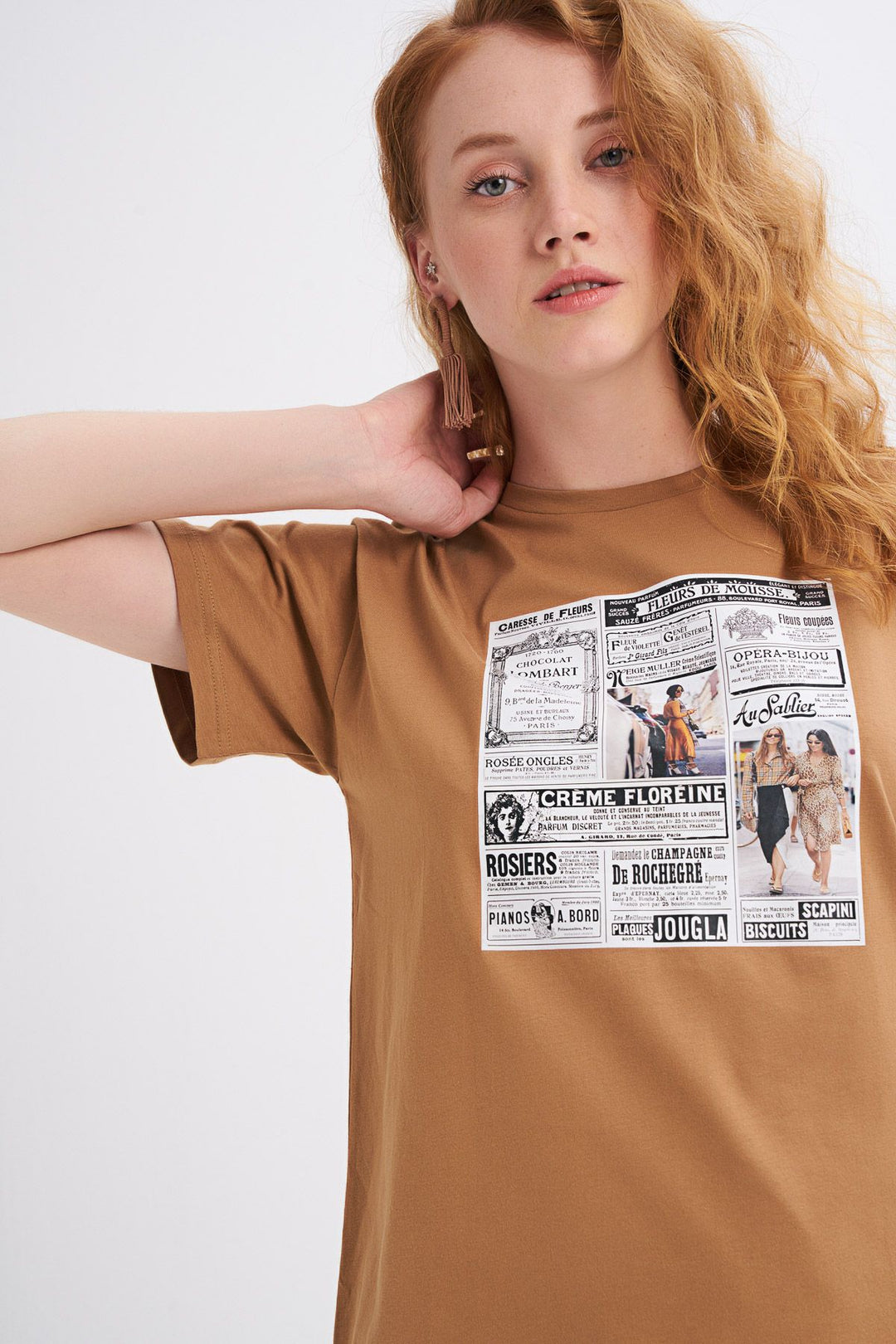 Printed T-Shirt Brown