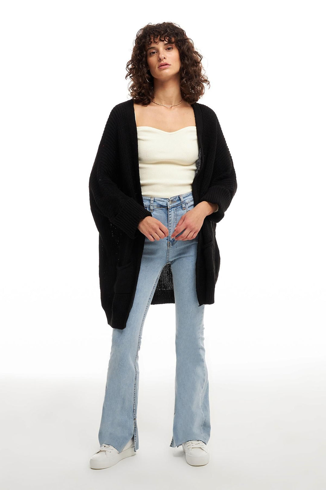 Oversize Pocket Cardigan Black