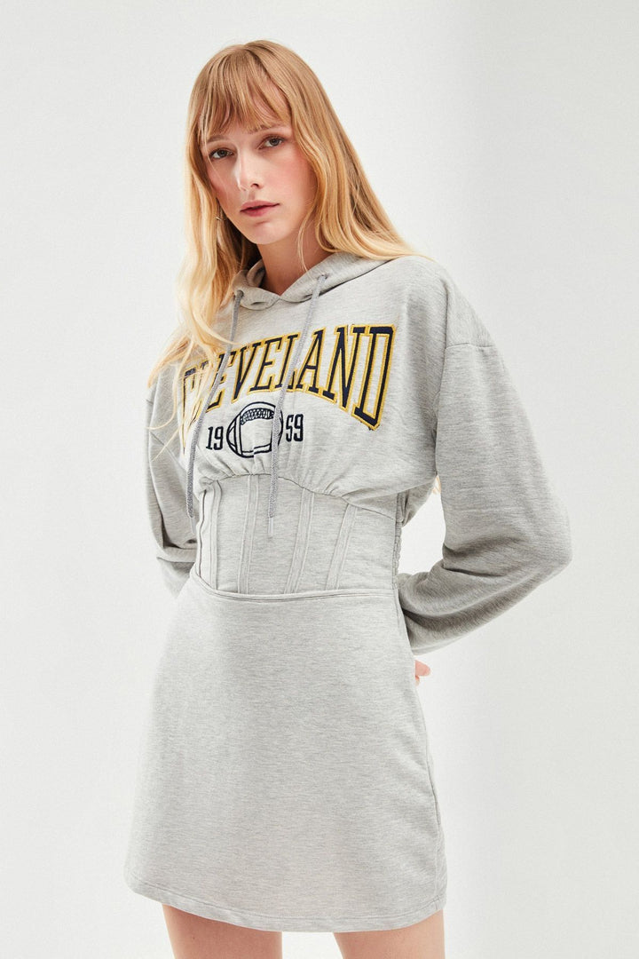Underwire Sweatshirt Dress Graymelange