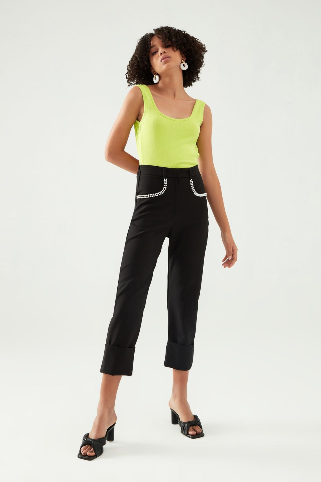 Low Back Strap Bodysuit Green