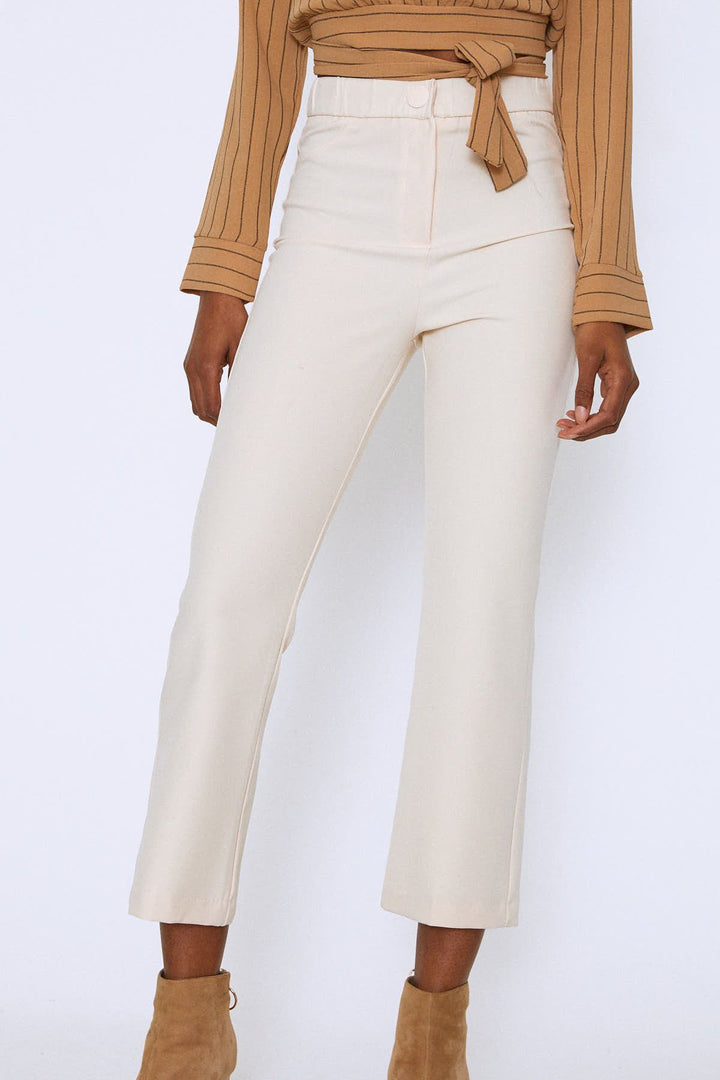 Flared Trousers Bone