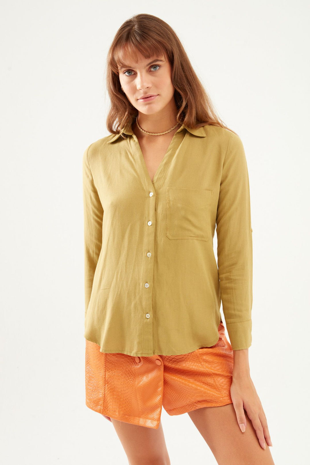 Linen Shirt Olive