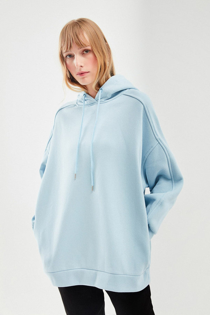 Hooded Oversize Sweatshirt Baby Blue