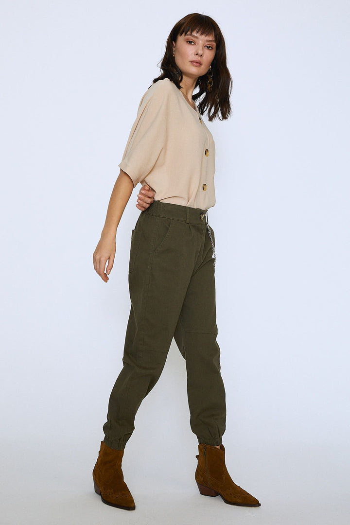 Chain Jogger Pants Khaki