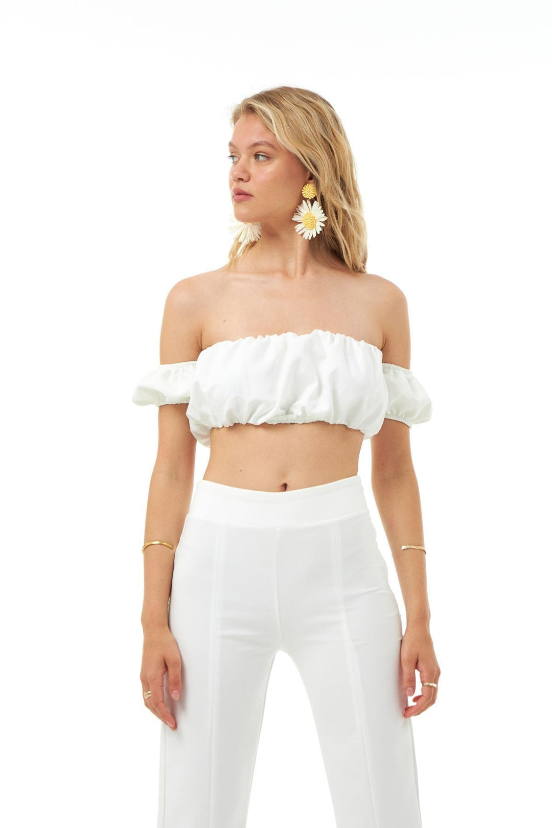 Pleated Bustier Ecru