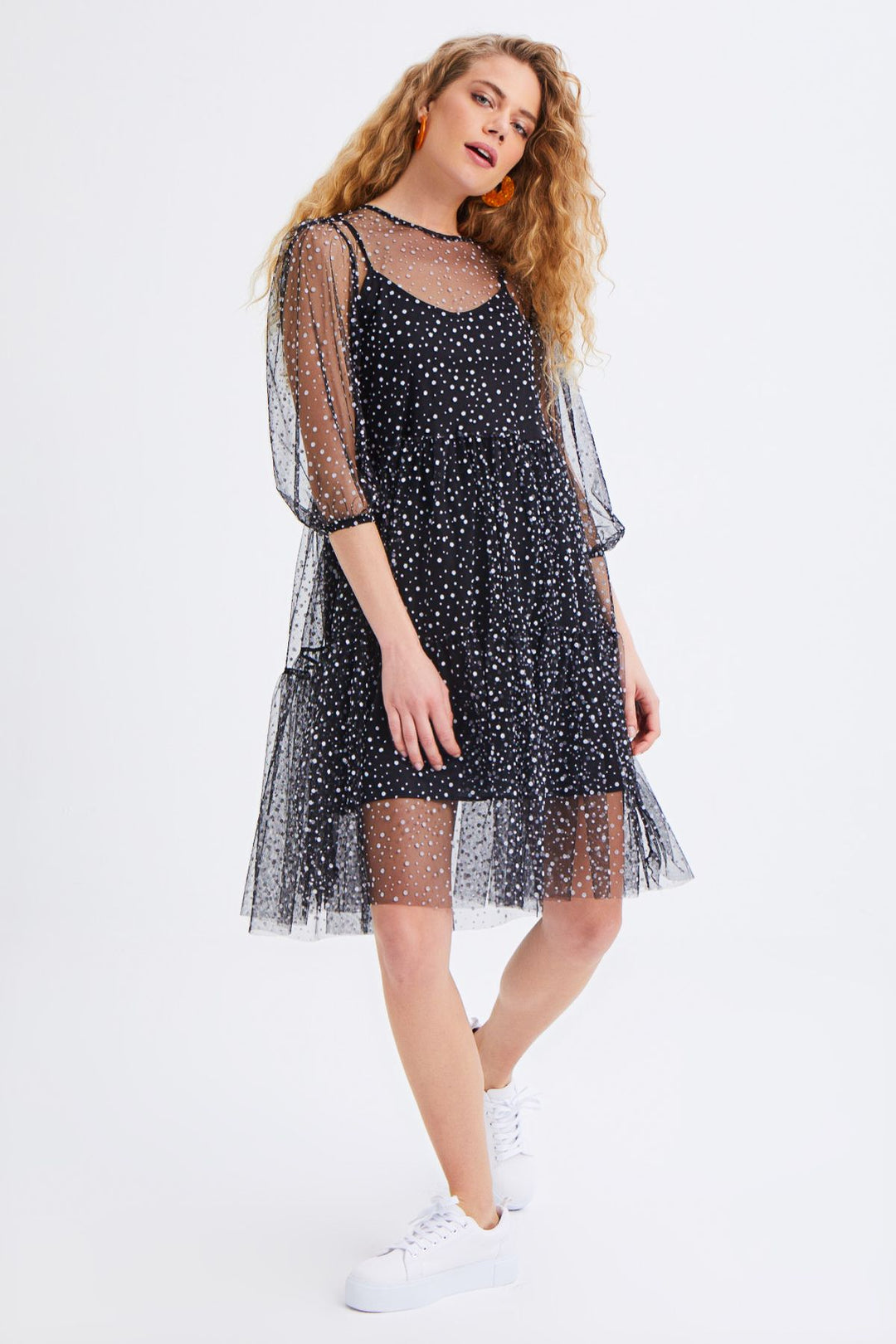 Long Sleeve Midi Dress Black