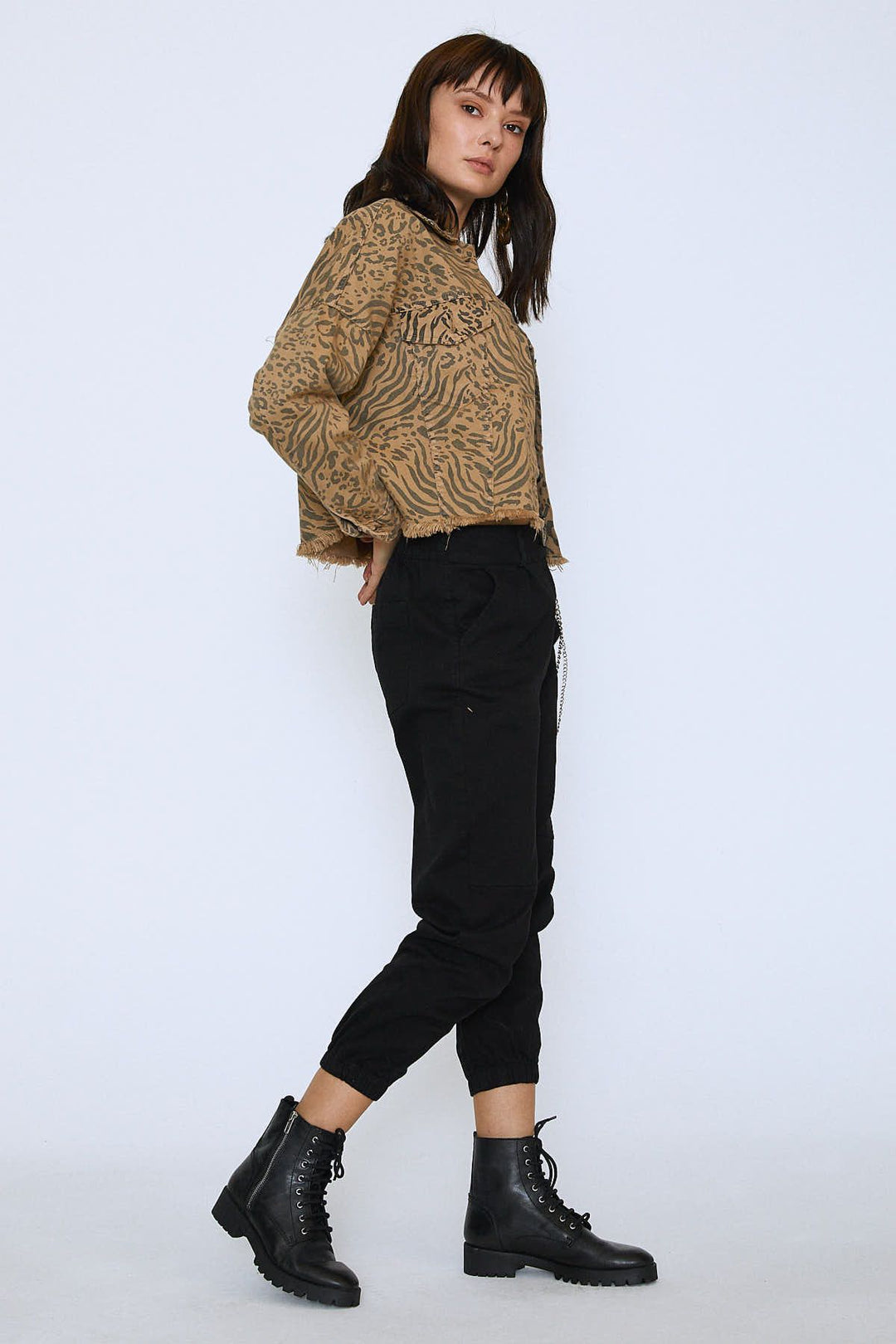 Chain Jogger Pants Black