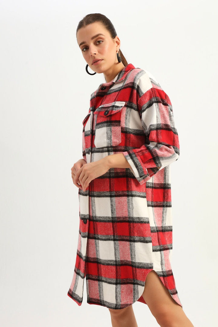 Uzun Oduncu Gömlek Kırmızı