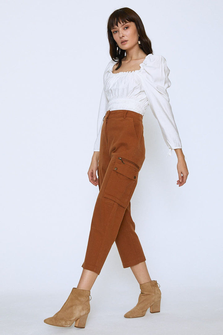 Cargo Pocket Trousers Brown