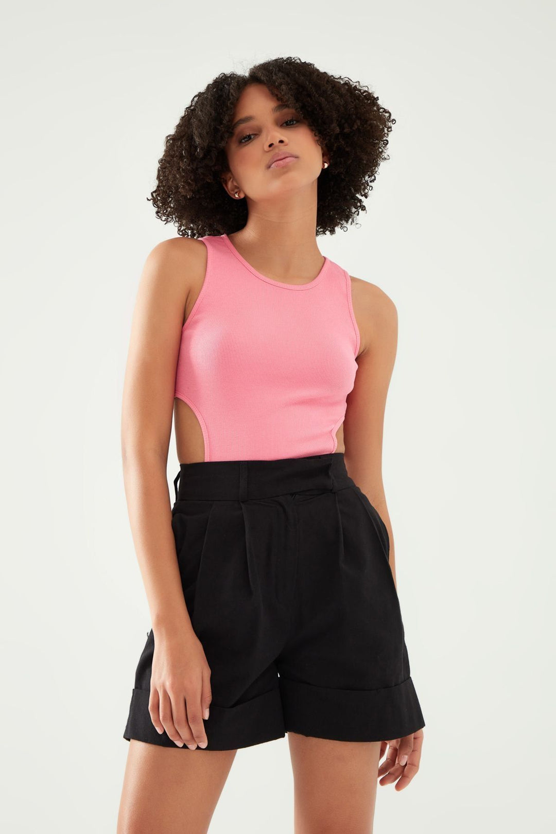 Decollete Detailed Bodysuit Candy Pink