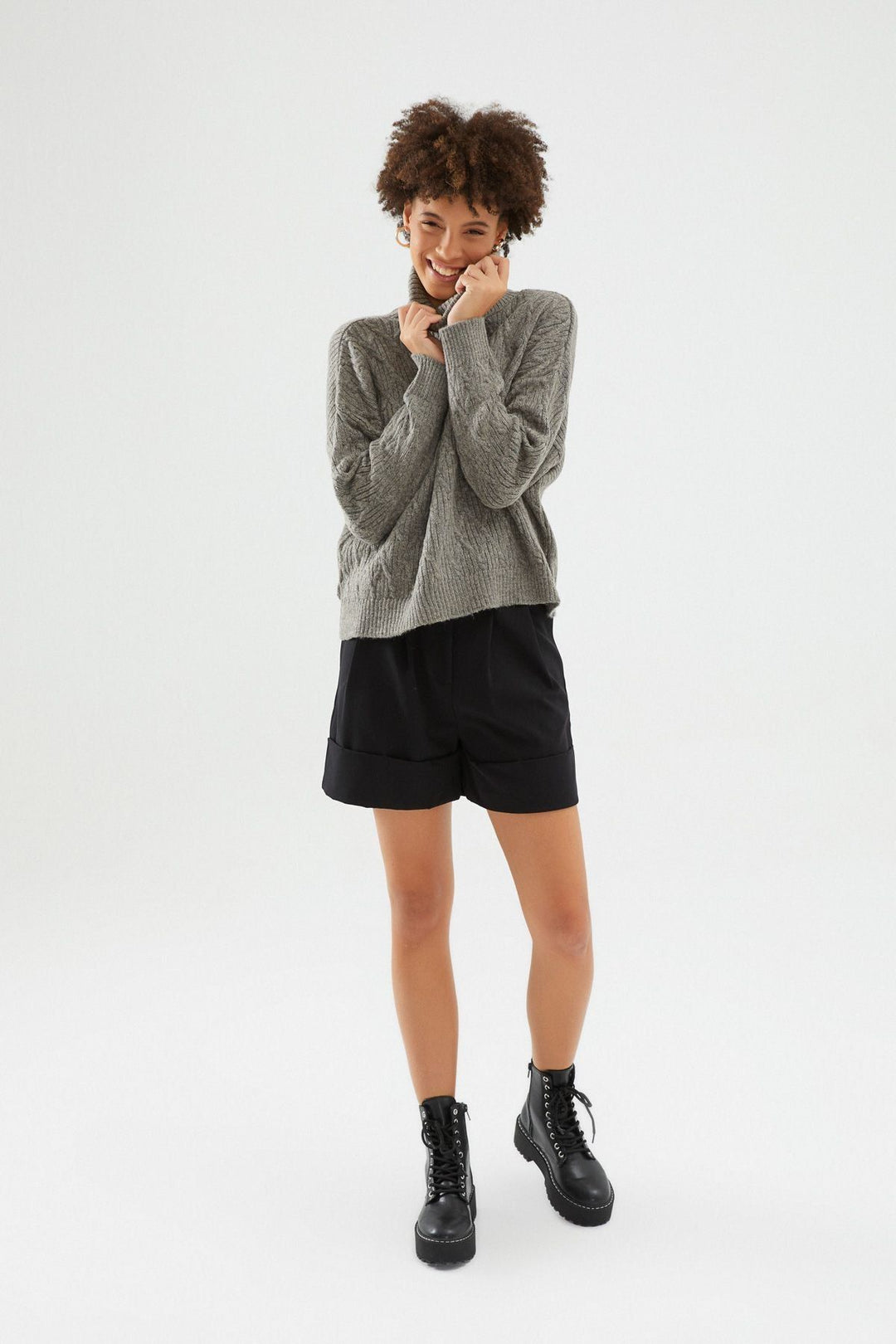 Turtleneck Sweater Gray