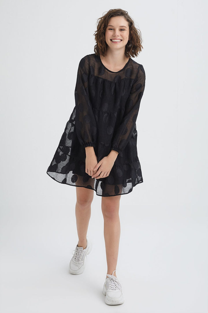 Big Polka Dot Tulle Dress Black