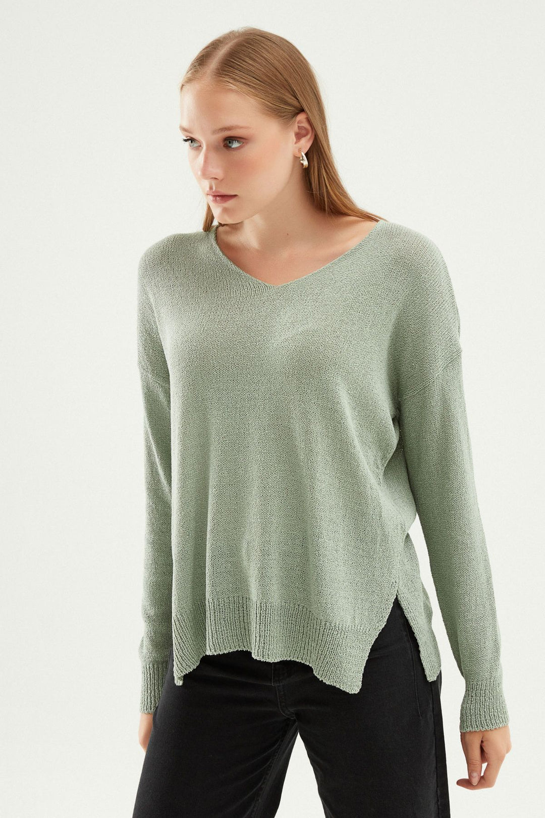 V Neck Knitwear Mint