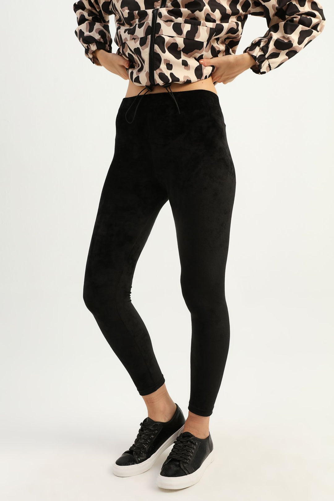 Velvet Leggings Black