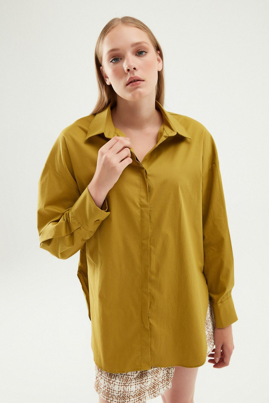 Oversize Basic Shirt Olive