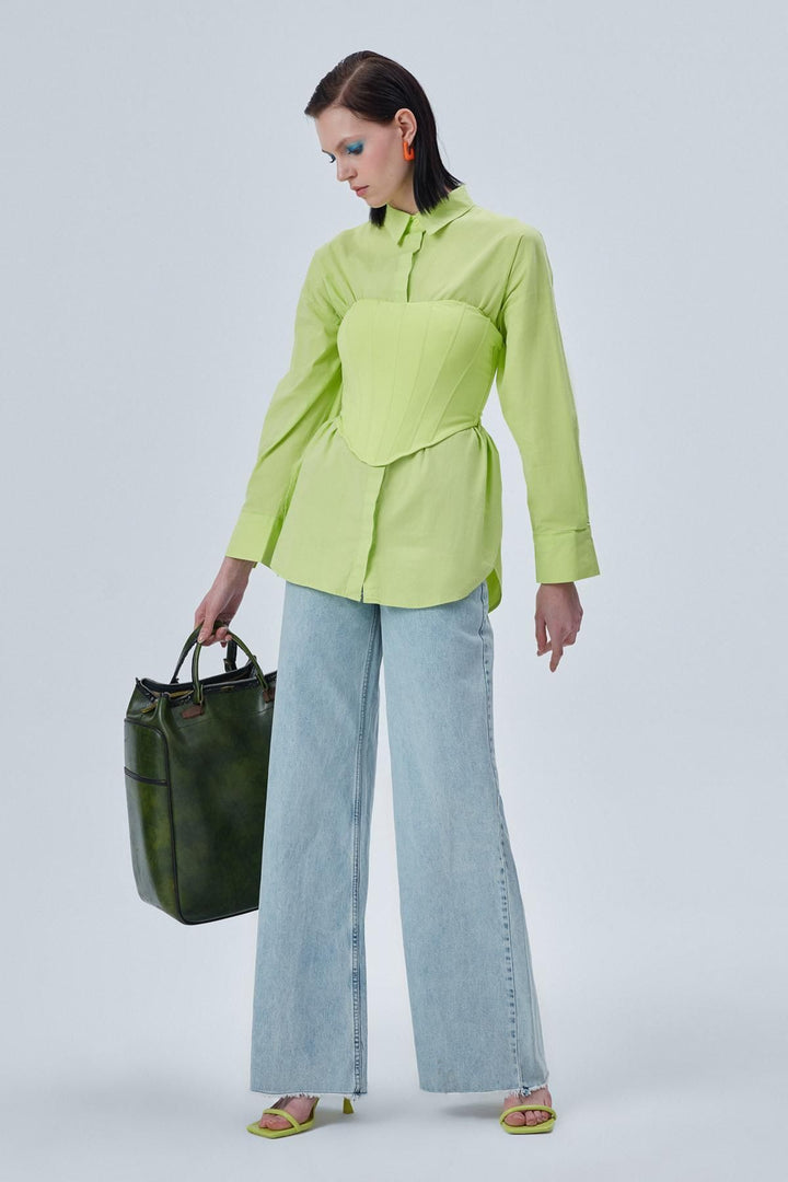 Underwire Strapless Crop Top Neon Green