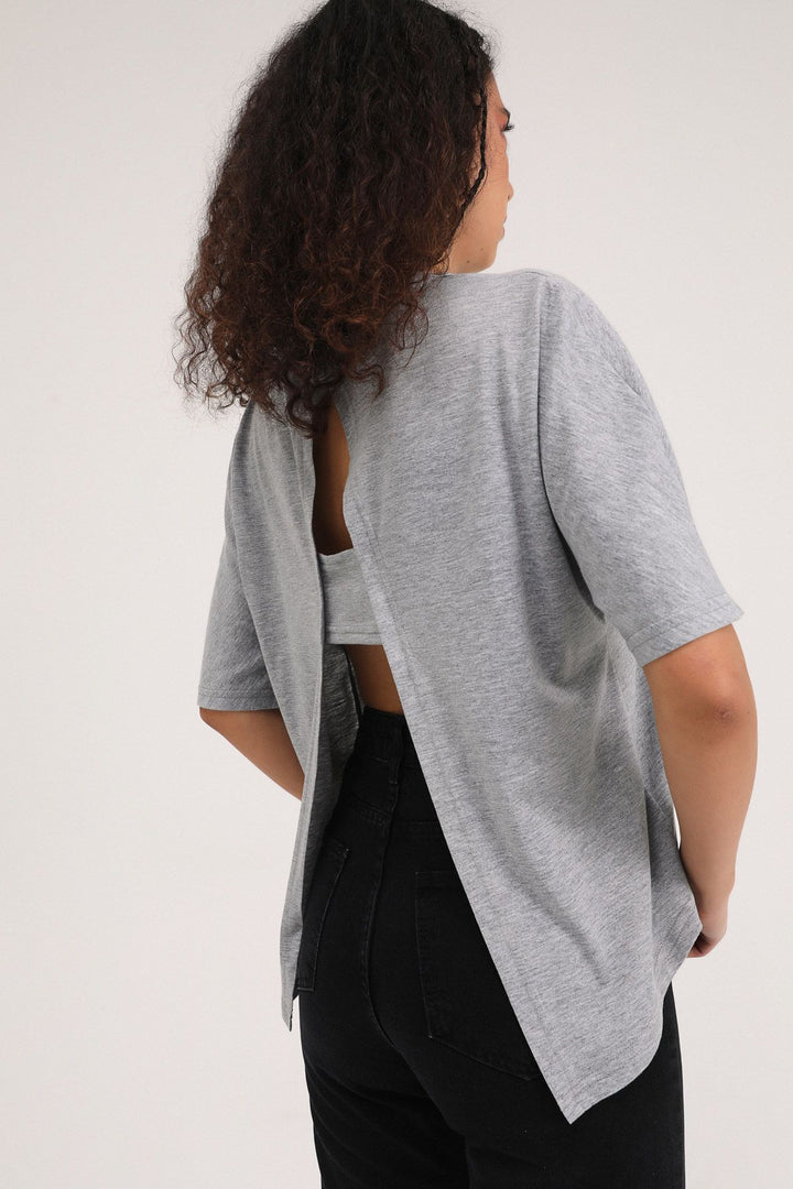 Sırt Dekolteli Tişört Grimelanj