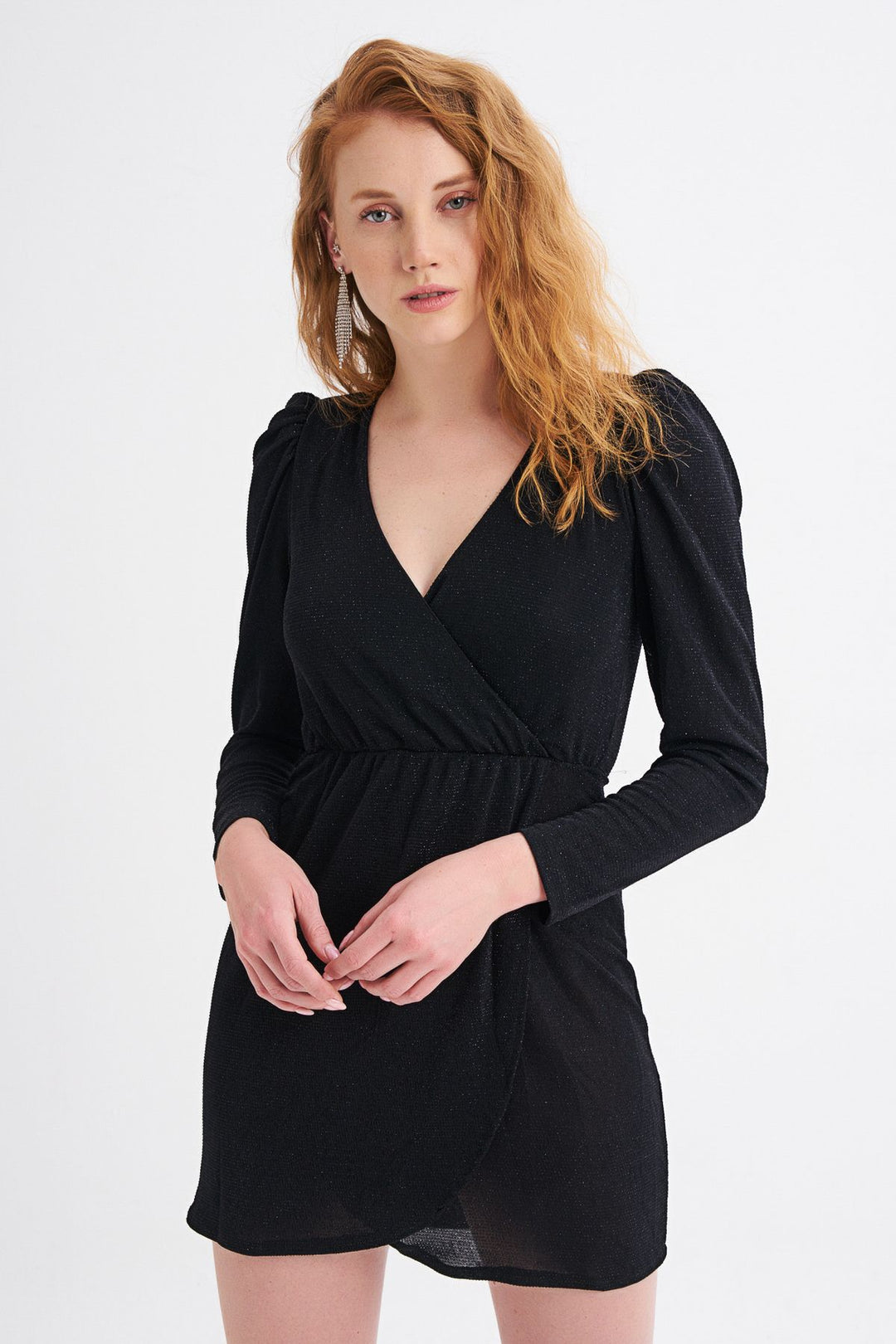 Wrapped Back Detailed Dress Black
