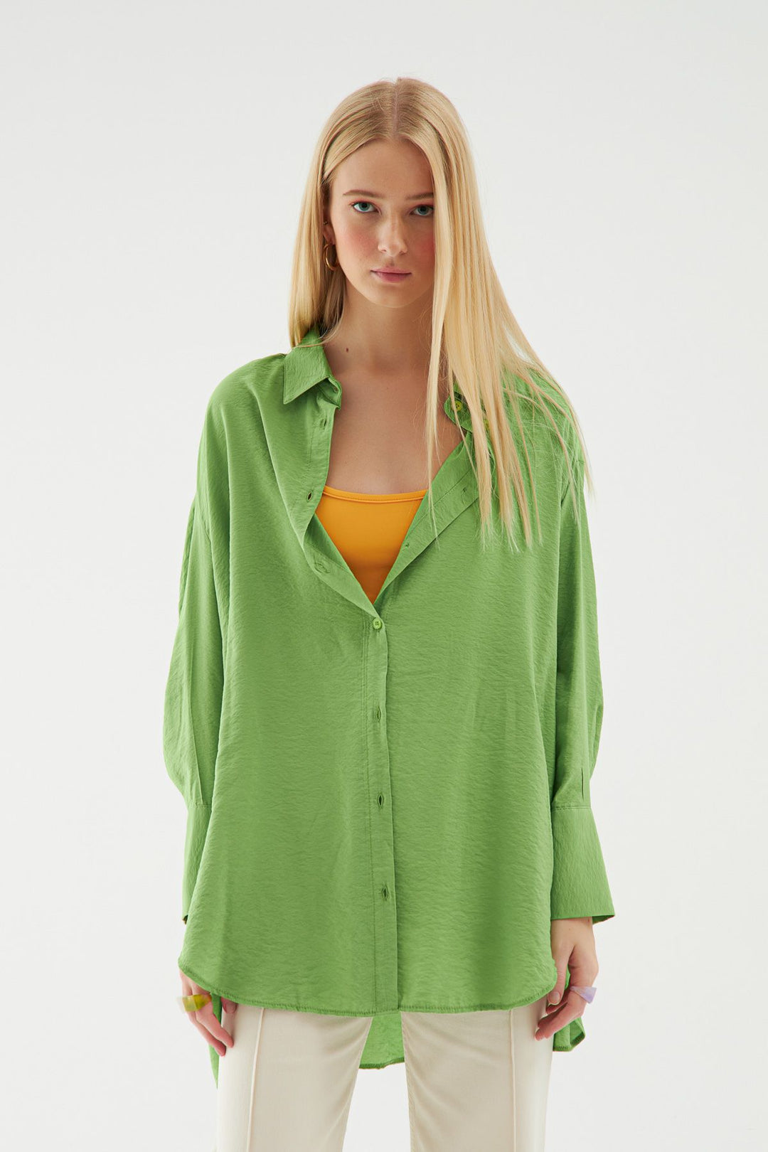 Oversize Cut Shirt Green